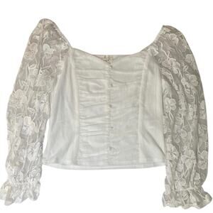 Ember - Corset off the shoulder lace floral long sleeves Style#SB4027 size XL